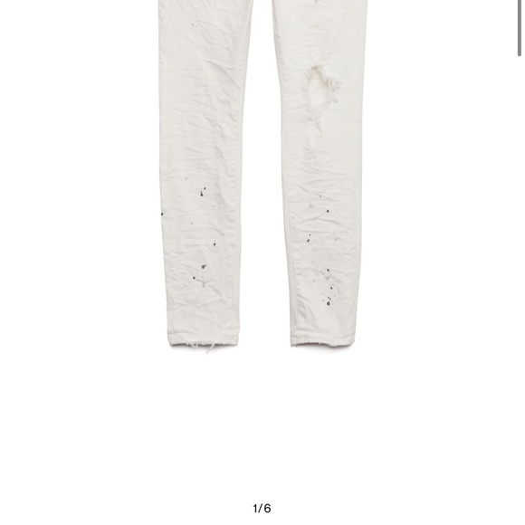 Purple jeans, size 32 slim fit, white jeans with paint splatter✅ - Picture 9 of 9